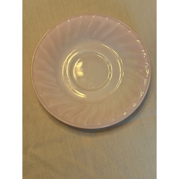 Vintage‎ Anchor Hawking Fire King Pink Saucer, Milk Glass - Picture 1 of 4